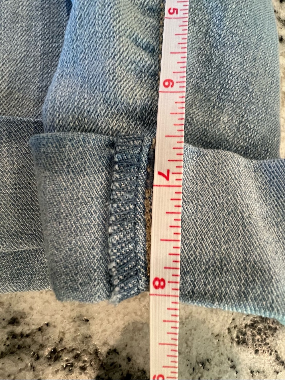 Upcycled 🌼 Denim Shorts - Casual Rolled Hem- Back pockets w Floral Fabric - Picture 8 of 11